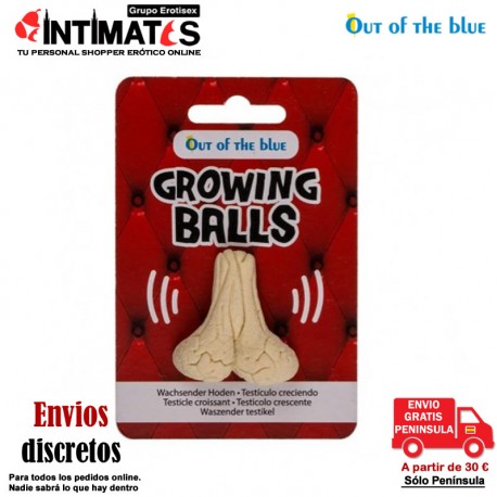Growing Balls · Testículo que crece · Out of the blue, que puedes adquirir en intimates.es "Tu Personal Shopper Erótico"