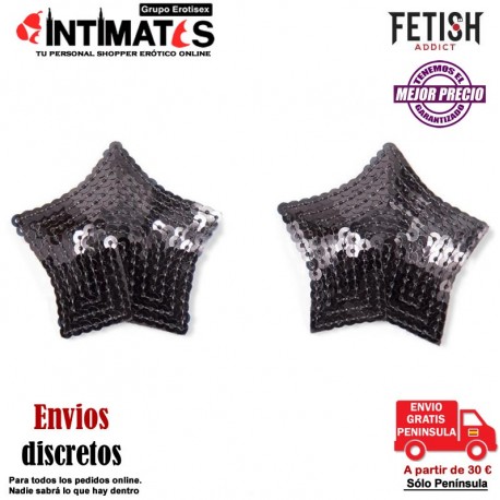 Sequin Star · Pezoneras negras con lentejuelas · Fetish Addict, que puedes adquirir en intimates.es "Tu Personal Shopper Erótico"