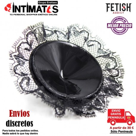 Round Lace · Pezoneras negras con encaje · Fetish Addict , que puedes adquirir en intimates.es "Tu Personal Shopper Erótico"