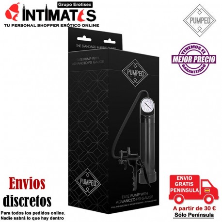 Elite Pump With Advanced PSI Gauge - Black · Pumped , que puedes adquirir en intimates.es "Tu Personal Shopper Erótico"