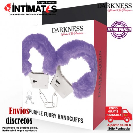 Purple Furry Handcufss · Esposas de metal forradas · Darkness , que puedes adquirir en intimates.es "Tu Personal Shopper Erótico"