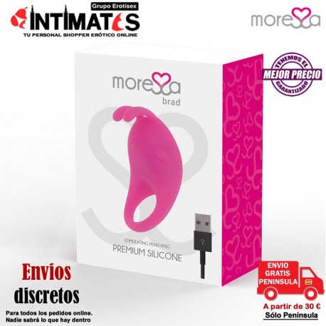 Brad rosa · Anillo vibrador recargable · Moressa, que puedes adquirir en intimates.es "Tu Personal Shopper Erótico"
