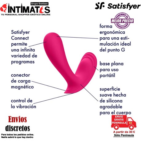 Top Secret + · Vibrador que estimula tu punto G · Satisfyer , que puedes adquirir en intimates.es "Tu Personal Shopper Erótico"