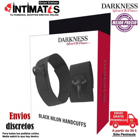 Black Nylon Handcufss · Esposas para principiantes · Darkness , que puedes adquirir en intimates.es "Tu Personal Shopper Erótico"