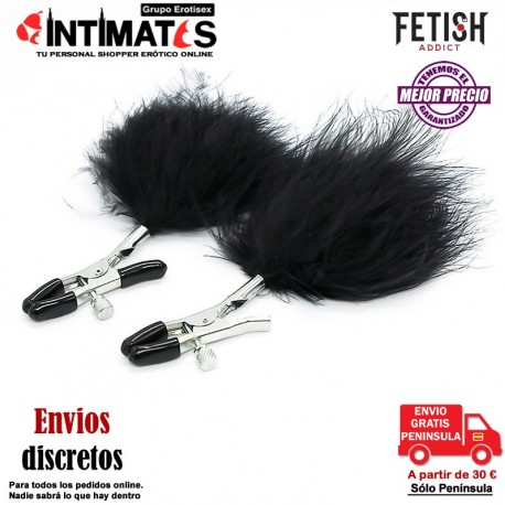 Pinzas para pezones con pompón - Negro · Fetish Addict , que puedes adquirir en intimates.es "Tu Personal Shopper Erótico"