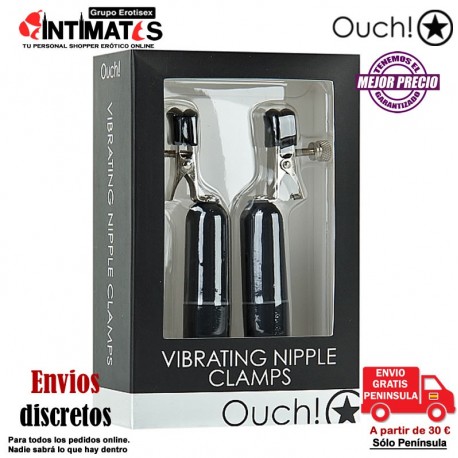 Pinzas para pezones con vibración - Negras · Ouch! , que puedes adquirir en intimates.es "Tu Personal Shopper Erótico"