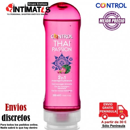 Thai Passion · Gel de masaje hidratante · Control , que puedes adquirir en intimates.es "Tu Personal Shopper Erótico"