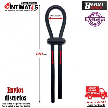 Adjustable Silicone · Anillo ajustable para el pene · Beast Rings , que puedes adquirir en intimates.es "Tu Personal Shopper Erótico"