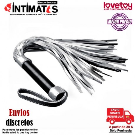 Stringle My Flogger · Látigo de cuero sintético · Lovetoy, que puedes adquirir en intimates.es "Tu Personal Shopper Erótico"