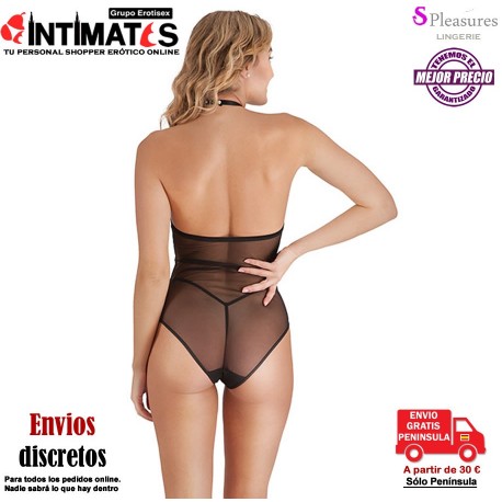 Body de encaje floral negro - TU · Pleasures Lingerie, que puedes adquirir en intimates.es "Tu Personal Shopper Erótico"