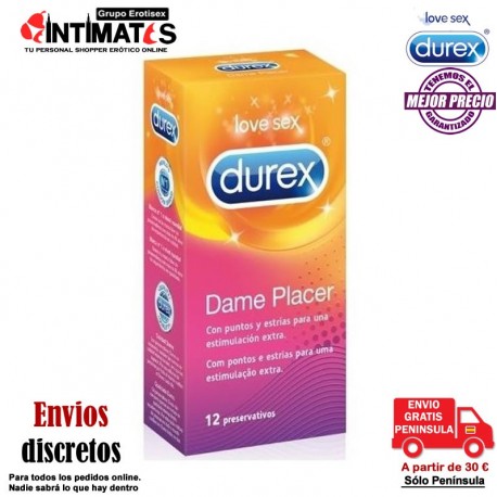 Dame Placer 12 uds. · Durex, que puedes adquirir en intimates.es "Tu Personal Shopper Erótico"