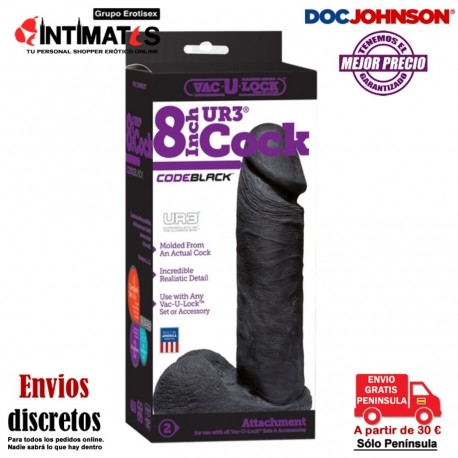 Erected Cock Black · Vac-U-Lock 21cm · Doc Johnson, que puedes adquirir en intimates.es "Tu Personal Shopper Erótico"