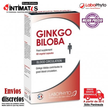 Ginkgo Biloba - 60 cáps. · Potencia la erección · LaboPhyto, que puedes adquirir en intimates.es "Tu Personal Shopper Erótico"