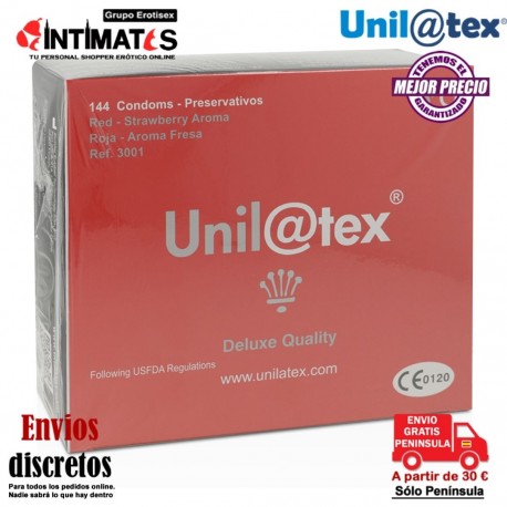 Preservativos sabor fresa 144 uds · Unilatex, que puedes adquirir en intimates.es "Tu Personal Shopper Erótico"