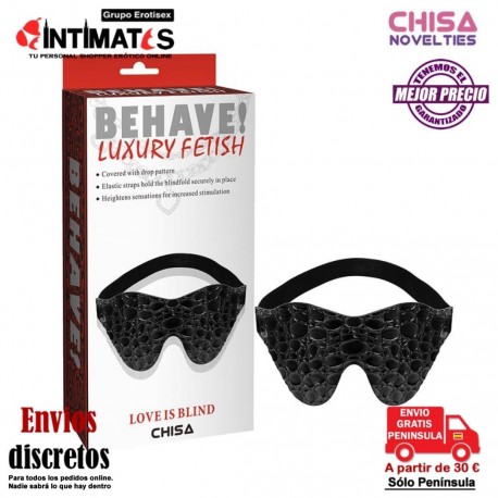 Love is Blind · Antifaz negro · Chisa , que puedes adquirir en intimates.es "Tu Personal Shopper Erótico"