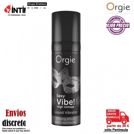 Sex Vibe! High Voltaje · Vibrador liquido · Extra Strong 15ml · Orgie, que puedes adquirir en intimates.es "Tu Personal Shopper Erótico"