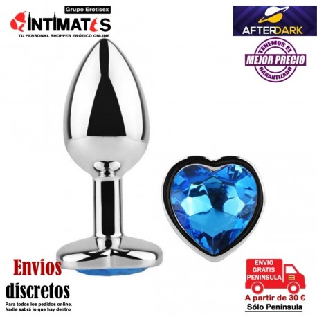 Blue Sapphire · Plug anal de aluminio con joya en su base - L · AfterDark , que puedes adquirir en intimates.es "Tu Personal Shopper Erótico"