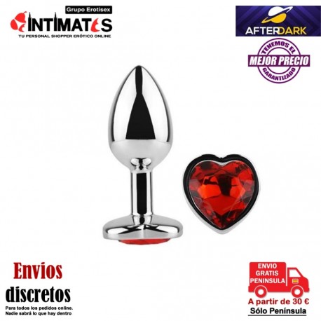 Red Scarlet · Plug anal de aluminio con joya en su base - S · AfterDark, que puedes adquirir en intimates.es "Tu Personal Shopper Erótico"