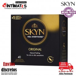 Original 40 preservativos · La sensación de origen natural · Skyn