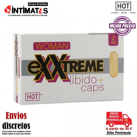 eXXtreme libido+ caps for woman 2 uds. · Hot, que puedes adquirir en intimates.es "Tu Personal Shopper Erótico"