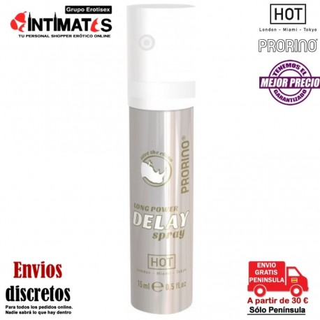 Long Power Delay · Spray retardante 15 ml · Prorino, que puedes adquirir en intimates.es "Tu Personal Shopper Erótico"