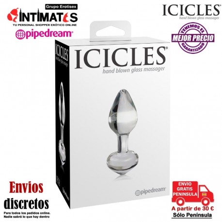 No. 44 · Masajeador de cristal · Icicles , que puedes adquirir en intimates.es "Tu Personal Shopper Erótico"