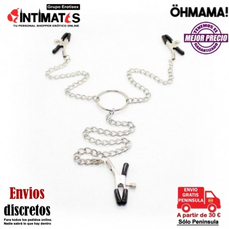 Fetish 3 en 1 · Pinzas metálicas para los pezones · ÖhMama , que puedes adquirir en intimates.es "Tu Personal Shopper Erótico"
