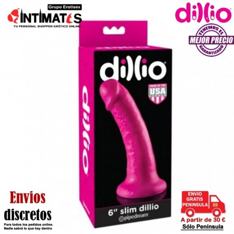 Slim 6" - Rosa · Dildo con ventosa · Dillio, que puedes adquirir en intimates.es "Tu Personal Shopper Erótico"