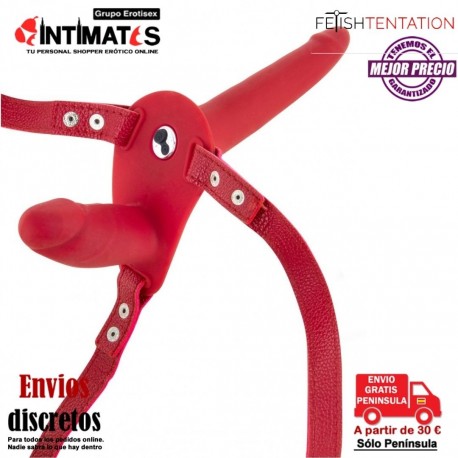 Vibrating Strap-on with double dildo · Arnés doble con vibración · Fetish Tentation, que puedes adquirir en intimates.es "Tu Personal Shopper Erótico"