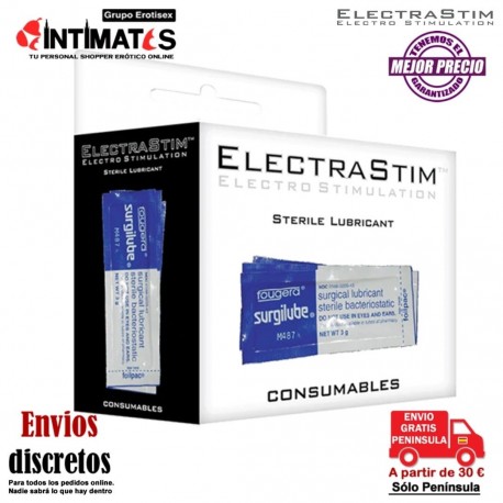 Surgilube · Sobres de lubricante estéril Aquagel · ElectraStim, que puedes adquirir en intimates.es "Tu Personal Shopper Erótico"