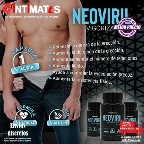 Neoviril 30 cap. · Elimina los problemas de erección · Denipharma, que puedes adquirir en intimates.es "Tu Personal Shopper Erótico"