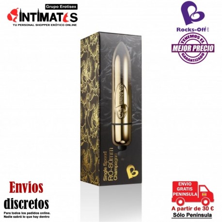 RO-80mm Champagne - Bala de placer 1 velocidad · Rocks-off, que puedes adquirir en intimates.es "Tu Personal Shopper Erótico"