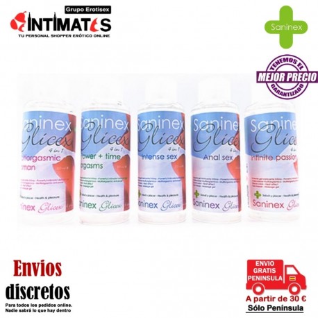 Glicex Infinite Passion · Extra lubricante 4 en 1 · Saninex  , que puedes adquirir en intimates.es "Tu Personal Shopper Erótico"