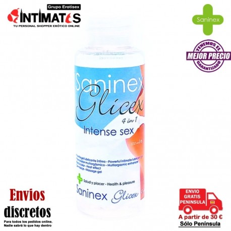 Glicex Intense Sex · Extra lubricante 4 en 1 · Saninex , que puedes adquirir en intimates.es "Tu Personal Shopper Erótico"