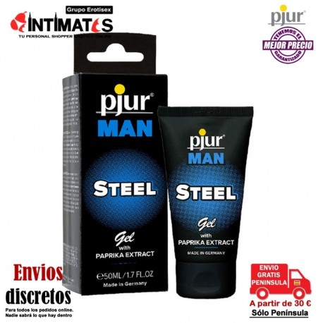 MAN Steel · Gel estimulante · Pjur, que puedes adquirir en intimates.es "Tu Personal Shopper Erótico"