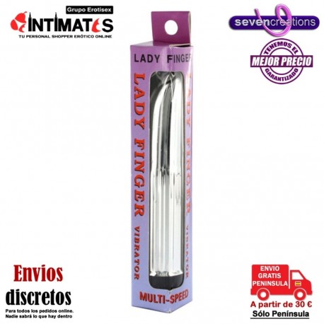 Lady Finger · Vibrador plateado · Seven Creations , que puedes adquirir en intimates.es "Tu Personal Shopper Erótico"