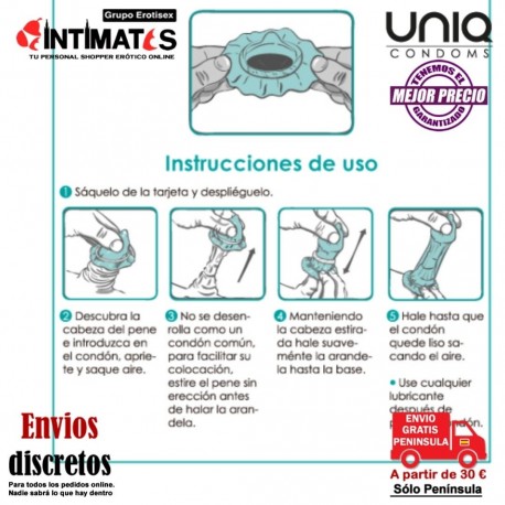 Smart · Preservativo para ponerse antes de la erección · Uniq , que puedes adquirir en intimates.es "Tu Personal Shopper Erótico"