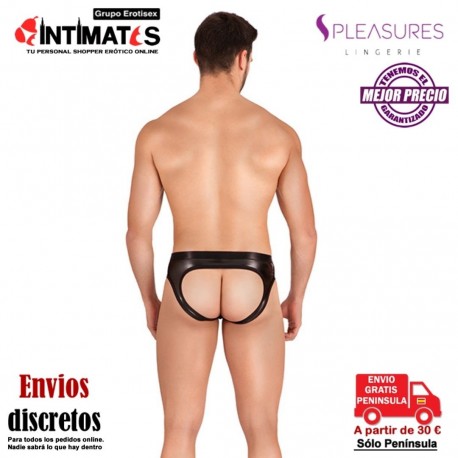 Suspensorio masculino de cuero negro - TU · Pleasures Lingerie, que puedes adquirir en intimates.es "Tu Personal Shopper Erótico"