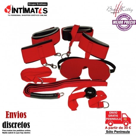 Bondage Set · Kit de 6 piezas · Bad Kitty, que puedes adquirir en intimates.es "Tu Personal Shopper Erótico"