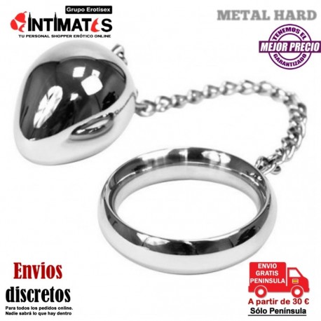 Cockring con cadena y bola anal 40mm · Metal Hard, que puedes adquirir en intimates.es "Tu Personal Shopper Erótico"  