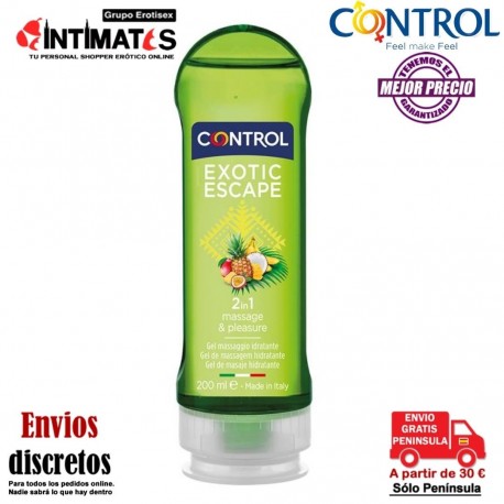 Exotic Escape 200 ml · Gel de masaje 2 In 1 · Control, que puedes adquirir en intimates.es "Tu Personal Shopper Erótico"