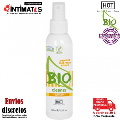 Bio Cleaner 150ml · Spray limpiador de juguetes · Hot - 150ml · HOT, que puedes adquirir en intimates.es "Tu Personal Shopper Erótico"