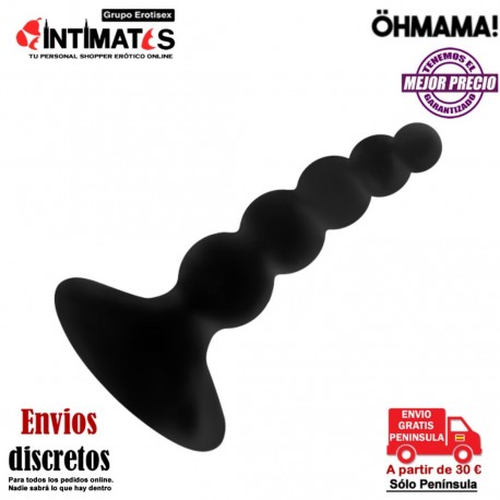 Plug anal de silicona curvado y acanalado · ÖhMama, que puedes adquirir en intimates.es "Tu Personal Shopper Erótico"