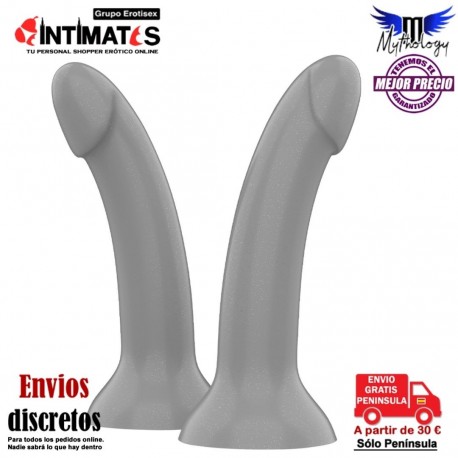 Rune-Majestic 155mm · Consolador para el arnés en acabado irisado · Mythology, que puedes adquirir en intimates.es "Tu Personal Shopper Erótico"