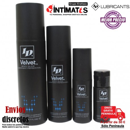 Velvet 50 ml · Lubricante a base de silicona de grado puro · ID Lubricants, que puedes adquirir en intimates.es "Tu Personal Shopper Erótico"