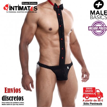 MBL56 · Tanga de encaje con pajarita · Malebasics, que puedes adquirir en intimates.es "Tu Personal Shopper Erótico"