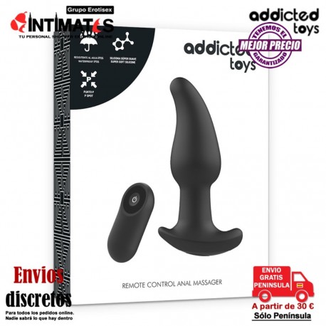 Anal massager remote control · Vibrador para estimular el punto-P · Addicted toys, que puedes adquirir en intimates.es "Tu Personal Shopper Erótico"