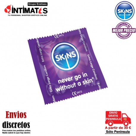 Extra grandes · 500 preservativos · Skins, que puedes adquirir en intimates.es "Tu Personal Shopper Erótico"