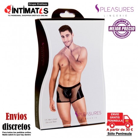 Bóxer de red negro - TU · Pleasures Lingerie, que puedes adquirir en intimates.es "Tu Personal Shopper Erótico"