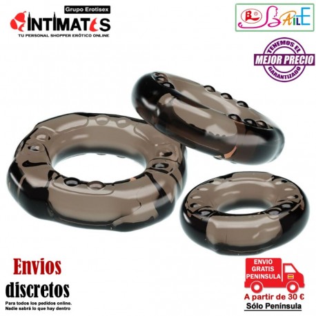 Yvonne · Set de 3 anillos para el pene · Baile, que puedes adquirir en intimates.es "Tu Personal Shopper Erótico"